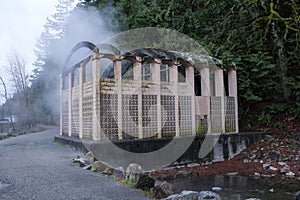 Source of Harrison Hot Springs spring water