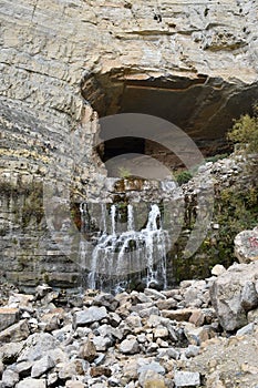 Source of Nahr Ibrahim river in Mount Lebanon, Lebanon