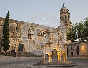 The source of Santa Maria and cathedral of Baeza