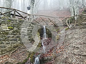 The source of the Tiber River in autumn