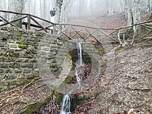 The source of the Tiber River in autumn