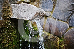 Source water from stone channel