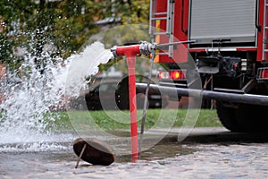 Source of water from underground utilities