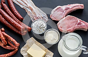 Sources of saturated fats photo