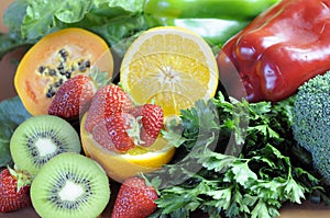 Sources of Vitamin C for Healthy Fitness Diet - close-up