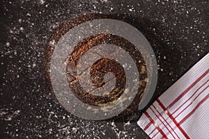 Sourdough Bread on Granite Table Top