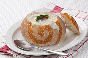 Chowder in Bread Bowl photo