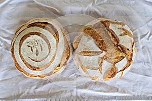 sourdough patterns brown white swirl geometric bread rice flour leven starter bake homemade cooking artisan breadmaking
