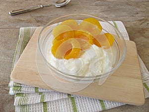 Soured milk with apricots