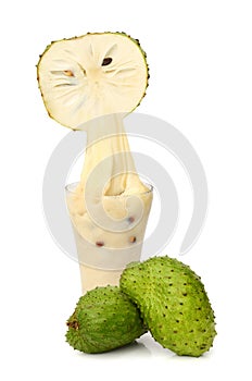 Soursop Isolated On White Background