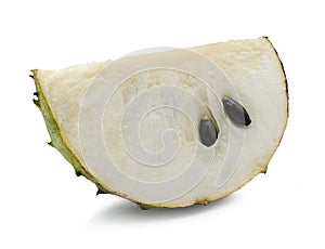 Soursop, Prickly Custard Apple isolated on white