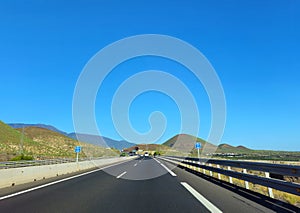 Sourthern highway TF1, Island Tenerife, Canary Islands, Spain, Europe photo