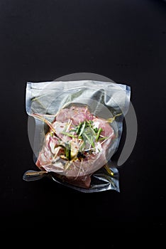 Sous vide cured pork neck