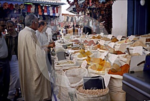Sousse, Tunisia. Spice market.