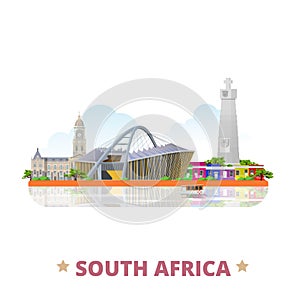 South Africa country design template Flat cartoon