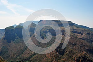 South Africa, East, Mpumalanga province, Blyde River Canyon, nature reserve, mountain, Three Rondavels