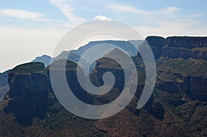 South Africa, East, Mpumalanga province, Blyde River Canyon, nature reserve, mountain, Three Rondavels