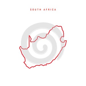 South Africa editable outline map. Vector illustration