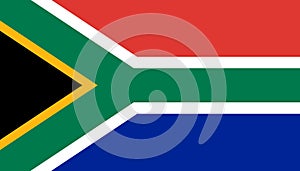 South Africa flag icon in flat style. National sign vector illustration. Politic business concept