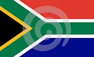 South africa flag. Official icon of south african republic. National flag of rsa. Emblem for cape town and mandela. Design logo