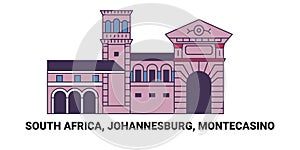 South Africa, Johannesburg, Montecasino, travel landmark vector illustration photo
