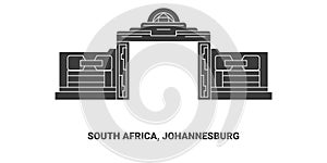 South Africa, Johannesburg, travel landmark vector illustration