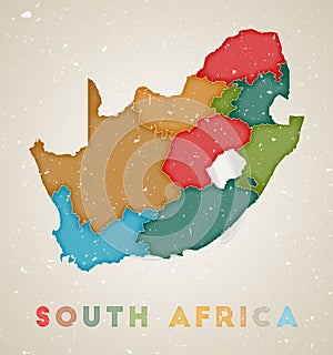 South Africa map.