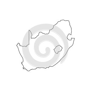 south africa map icon vector