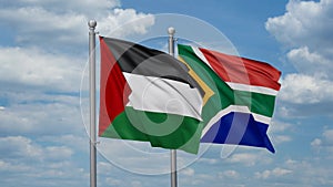 South Africa and Palestine two flags