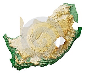 South Africa relief map