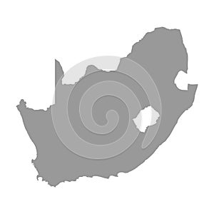 South Africa vector country map silhouette