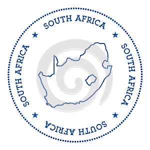 South Africa vector map sticker.