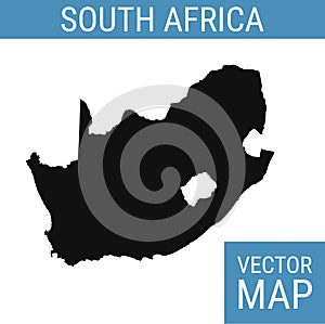 South Africa vector map with title