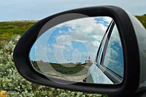 South Africa, Western Cape, Cape Agulhas, lighthouse, mirror