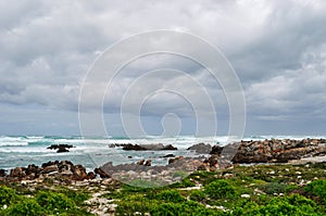 South Africa, Western Cape, Cape Agulhas, beach, ocean, nature reserve