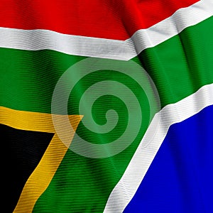 South African Flag Closeup