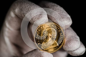South African Gold Coin White Glove