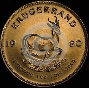 South African Gold Krugerrand Fine Gold Coin