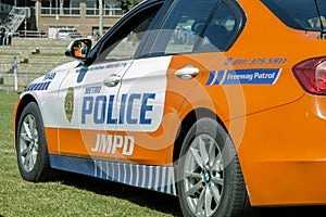 South African Police Car - Back Angled to Side View