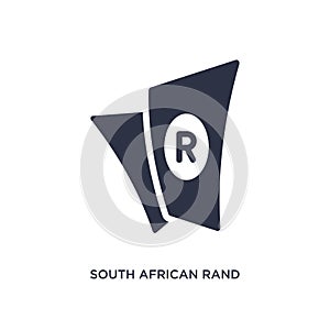 south african rand icon on white background. Simple element illustration from africa concept