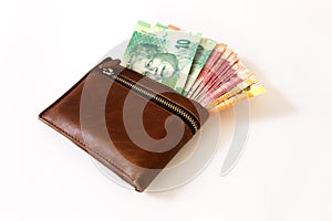 South African Rand in wallet