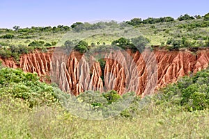 South African red soil erosion