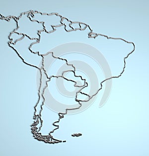 South America 3D