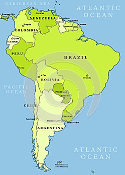 South America administrative map