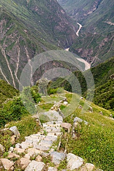 South America - Peru, Inca ruins of Choquequirao