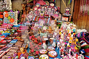 South America souvenir, colorful dolls