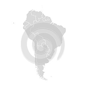 South America vector map. Latin America world country map