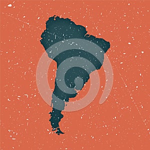 South America vintage map.