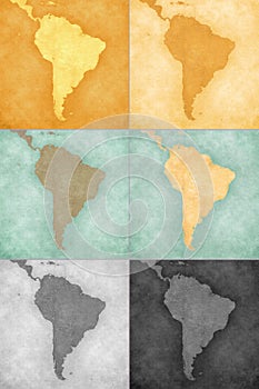 South America - Vintage Map Backgrounds