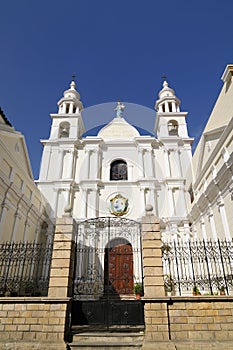 South America, White colonial building